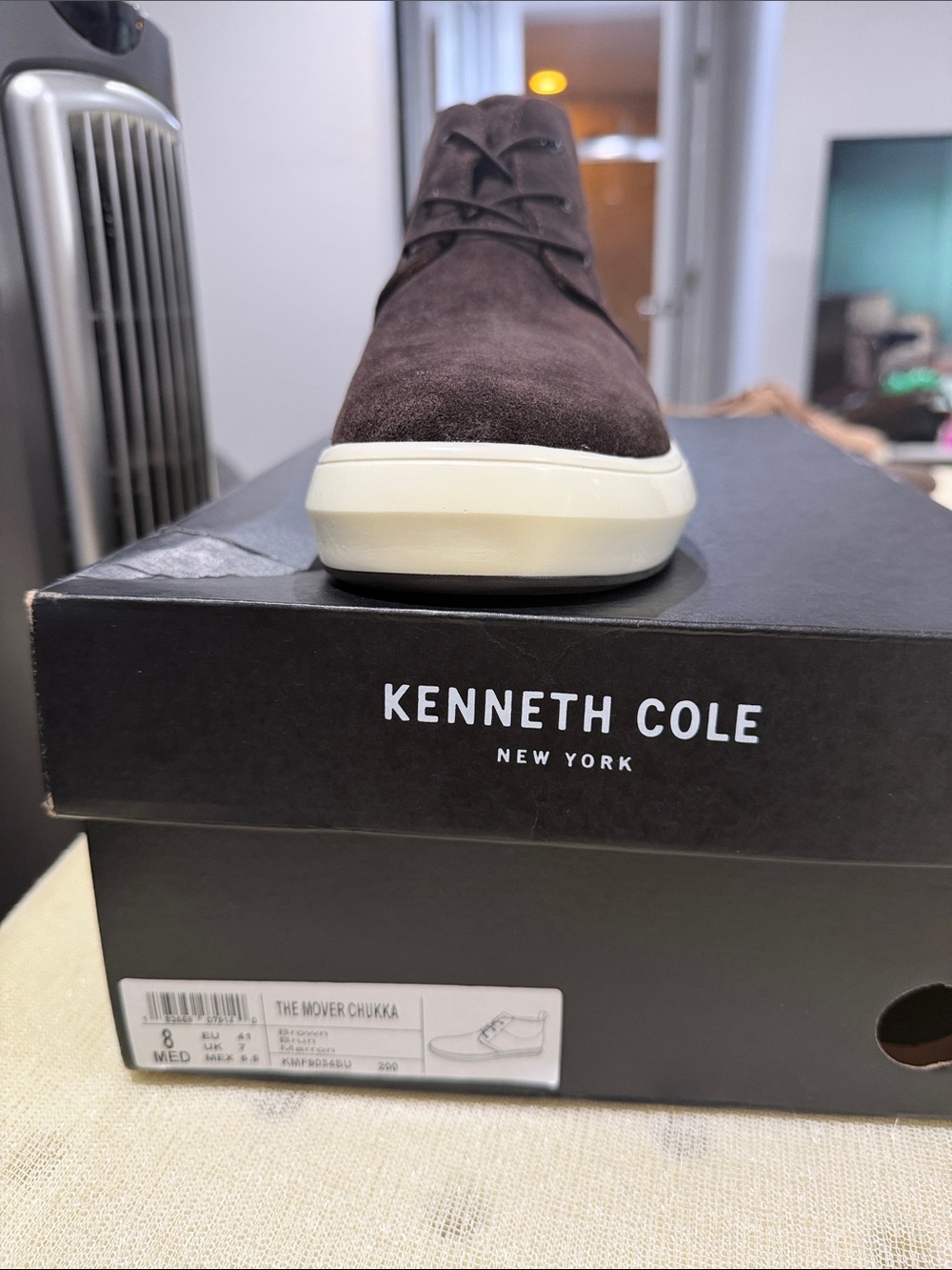 Kenneth Cole Dark Brown Suede Chukka with Cream Sole